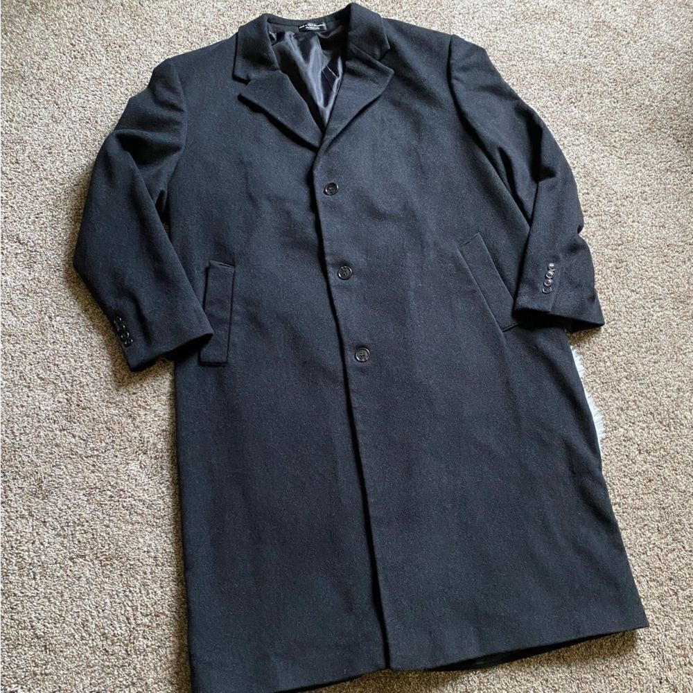 Chereskin Trench Coat Jacket Cashmere Blend Mens 48 L Professional Lined Long‎